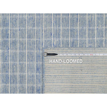 Load image into Gallery viewer, 8&#39;1&quot;x10&#39; Faded Denim Blue, Modern Plain Decor Box Design, Soft To Touch, Pure Wool, Loomed Knotted, Oriental Rug FWR550542