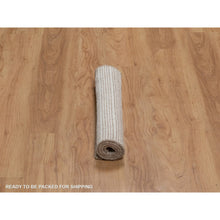 Load image into Gallery viewer, 2&#39;x3&#39;1&quot; Sesame Brown, Modern Plain Decor Box Design, Soft To Touch, Pure Wool, Loomed Knotted, Sample, Mat, Oriental Rug FWR550548