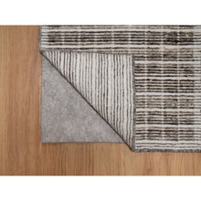 Load image into Gallery viewer, 2&#39;x3&#39;1&quot; Mocha Brown, Modern Plain Decor Box Design, Soft To Touch, Pure Wool, Loomed Knotted, Sample, Mat, Oriental Rug FWR550566