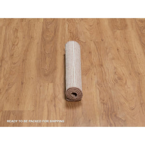 2'x3'1" Rose Pink, Loomed Knotted, Modern Plain Decor Box Design, Soft To Touch, Pure Wool, Mat, Sample, Oriental Rug FWR550578