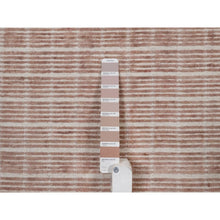 Load image into Gallery viewer, 1&#39;10&quot;x3&#39;1&quot; Light Pink, Modern Plain Decor Box Design, Soft To Touch, Loomed Knotted, Pure Wool, Sample, Mat, Oriental Rug FWR550584