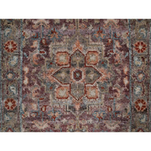 Load image into Gallery viewer, 1&#39;10&quot;x3&#39; Mahogany Red, Heriz Revival, Vegetable Dyes, Hand Knotted, Natural Wool, Thick And Plush, Soft Pile, Sample, Mat, Oriental Rug FWR550614
