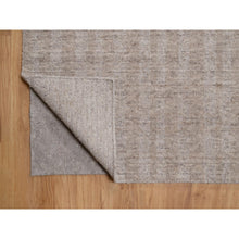 Load image into Gallery viewer, 12&#39;x15&#39; Light Brown, Vertical Stripes Design With Salt And Pepper Effect, Undyed Natural Wool, Hand Loomed, Oversized, Xl, Oriental Rug FWR550632