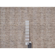 Load image into Gallery viewer, 12&#39;x15&#39; Light Brown, Vertical Stripes Design With Salt And Pepper Effect, Undyed Natural Wool, Hand Loomed, Oversized, Xl, Oriental Rug FWR550632