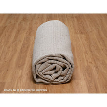 Load image into Gallery viewer, 12&#39;x15&#39; Light Brown, Vertical Stripes Design With Salt And Pepper Effect, Undyed Natural Wool, Hand Loomed, Oversized, Xl, Oriental Rug FWR550632