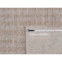 Load image into Gallery viewer, 12&#39;x15&#39; Light Brown, Vertical Stripes Design With Salt And Pepper Effect, Undyed Natural Wool, Hand Loomed, Oversized, Xl, Oriental Rug FWR550632