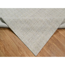 Load image into Gallery viewer, 12&#39;x15&#39; Papyrus White, Hand Loomed, Vertical Stripes Design With Salt And Pepper Effect, Undyed Natural Wool, Xl, Oversized, Oriental Rug FWR550638