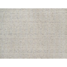 Load image into Gallery viewer, 12&#39;x15&#39; Papyrus White, Hand Loomed, Vertical Stripes Design With Salt And Pepper Effect, Undyed Natural Wool, Xl, Oversized, Oriental Rug FWR550638