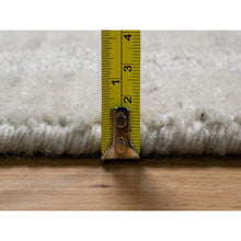 Load image into Gallery viewer, 12&#39;x15&#39; Papyrus White, Hand Loomed, Vertical Stripes Design With Salt And Pepper Effect, Undyed Natural Wool, Xl, Oversized, Oriental Rug FWR550638