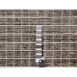 12'x15' Coffee Brown, Soft To Touch, Modern Plain Decor Box Design, Pure Wool, Loomed Knotted, Oversized, Xl, Oriental Rug FWR550644