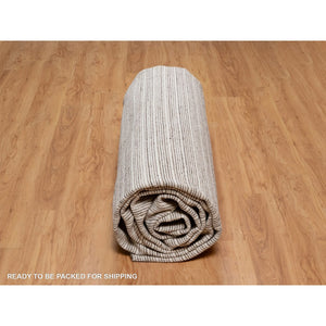 12'x15' Coffee Brown, Soft To Touch, Modern Plain Decor Box Design, Pure Wool, Loomed Knotted, Oversized, Xl, Oriental Rug FWR550644