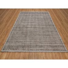 Load image into Gallery viewer, 8&#39;x10&#39; Coffee Brown, Modern Plain Decor Box Design, Soft To Touch, Loomed Knotted, Pure Wool, Oriental Rug FWR550662