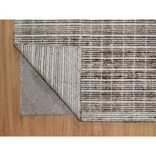 Load image into Gallery viewer, 8&#39;x10&#39; Coffee Brown, Modern Plain Decor Box Design, Soft To Touch, Loomed Knotted, Pure Wool, Oriental Rug FWR550662
