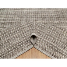 Load image into Gallery viewer, 8&#39;x10&#39; Coffee Brown, Modern Plain Decor Box Design, Soft To Touch, Loomed Knotted, Pure Wool, Oriental Rug FWR550662
