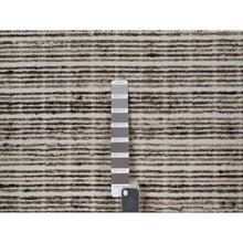 Load image into Gallery viewer, 8&#39;x10&#39; Coffee Brown, Modern Plain Decor Box Design, Soft To Touch, Loomed Knotted, Pure Wool, Oriental Rug FWR550662