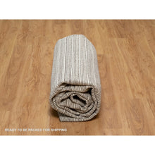 Load image into Gallery viewer, 8&#39;x10&#39; Coffee Brown, Modern Plain Decor Box Design, Soft To Touch, Loomed Knotted, Pure Wool, Oriental Rug FWR550662