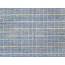 Load image into Gallery viewer, 12&#39;x15&#39; Faded Denim Blue, Modern Plain Decor Box Design, Soft To Touch, Loomed Knotted, Pure Wool, Xl, Oversized, Oriental Rug FWR550668