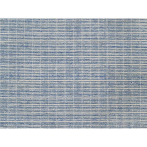 12'x15' Faded Denim Blue, Modern Plain Decor Box Design, Soft To Touch, Loomed Knotted, Pure Wool, Xl, Oversized, Oriental Rug FWR550668
