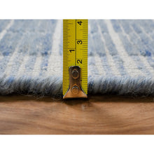 Load image into Gallery viewer, 12&#39;x15&#39; Faded Denim Blue, Modern Plain Decor Box Design, Soft To Touch, Loomed Knotted, Pure Wool, Xl, Oversized, Oriental Rug FWR550668