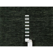 Load image into Gallery viewer, 2&#39;x2&#39;8&quot; Juniper Green, Plain Solid Design, Salt And Pepper Effect, Hand Loomed, Pure Wool, Sample, Mat, Oriental Rug FWR550686