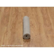 Load image into Gallery viewer, 2&#39;x2&#39;8&quot; Beige, Geometric Design, Hand Loomed, Pure Wool, Sample, Mat, Oriental Rug FWR550716