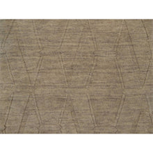 Load image into Gallery viewer, 2&#39;x2&#39;9&quot; Elmwood Brown, Geometric Design, Hand Loomed, Pure Wool, Sample, Mat, Oriental Rug FWR550722