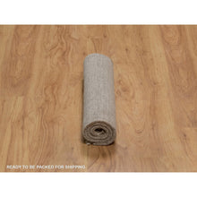 Load image into Gallery viewer, 2&#39;x2&#39;9&quot; Elmwood Brown, Geometric Design, Hand Loomed, Pure Wool, Sample, Mat, Oriental Rug FWR550722
