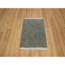 Load image into Gallery viewer, 2&#39;x2&#39;8&quot; Iceberg Green, Geometric Design, Hand Loomed, Pure Wool, Mat, Sample, Oriental Rug FWR550734