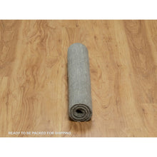 Load image into Gallery viewer, 2&#39;x2&#39;8&quot; Iceberg Green, Geometric Design, Hand Loomed, Pure Wool, Mat, Sample, Oriental Rug FWR550734