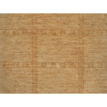 Load image into Gallery viewer, 2&#39;x2&#39;8&quot; Salmon Color, Grid Design, Hand Loomed, Pure Wool, Sample, Mat, Oriental Rug FWR550740