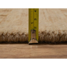 Load image into Gallery viewer, 2&#39;x2&#39;8&quot; Salmon Color, Grid Design, Hand Loomed, Pure Wool, Sample, Mat, Oriental Rug FWR550740