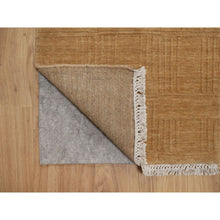 Load image into Gallery viewer, 2&#39;x2&#39;9&quot; Tawny Brown, Geometric Pattern, Hand Loomed, Pure Wool, Sample, Mat, Oriental Rug FWR550746