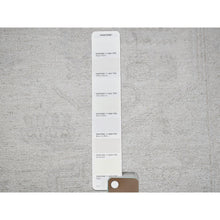 Load image into Gallery viewer, 8&#39;x9&#39;9&quot; Bone White, Washed Out Peshawar With Heriz Design, Hand Knotted, Pure Wool, Densely Woven, Oriental Rug FWR5502