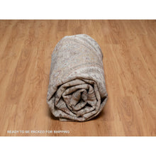 Load image into Gallery viewer, 8&#39;10&quot;x12&#39;1&quot; Papyrus White, Unique Flower Rosettes Border Design, Shiraz Reimagined, Hand Knotted, Natural Wool, Thick And Plush, Oriental Rug FWR550812