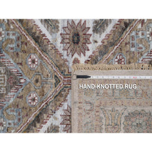 Load image into Gallery viewer, 8&#39;10&quot;x12&#39;1&quot; Papyrus White, Unique Flower Rosettes Border Design, Shiraz Reimagined, Hand Knotted, Natural Wool, Thick And Plush, Oriental Rug FWR550812
