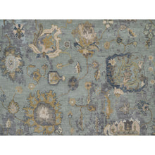 Load image into Gallery viewer, 8&#39;x10&#39;1&quot; Frosty Green, 100% Wool, Oushak Without A Border, All Over Leaf Pattern, Hand Knotted, Oriental Rug FWR550818