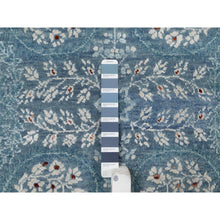 Load image into Gallery viewer, 8&#39;1&quot;x10&#39;1&quot; Cerulean Blue, Jewelry Design, Wool And Silk, Hand Knotted, Oriental Rug FWR550824