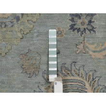 Load image into Gallery viewer, 9&#39;2&quot;x12&#39;1&quot; Iceberg Green, Oushak With All Over Leaf Pattern, Borderless, Hand Knotted, 100% Wool, Oriental Rug FWR550848