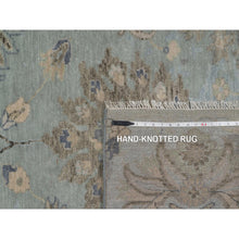 Load image into Gallery viewer, 9&#39;2&quot;x12&#39;1&quot; Iceberg Green, Oushak With All Over Leaf Pattern, Borderless, Hand Knotted, 100% Wool, Oriental Rug FWR550848