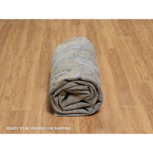 Load image into Gallery viewer, 8&#39;7&quot;x12&#39; Silt Green, Oushak Without A Border, All Over Leaf Pattern, Hand Knotted, 100% Wool, Oriental Rug FWR550854