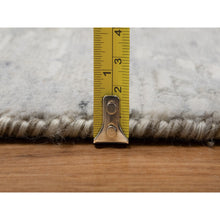 Load image into Gallery viewer, 2&#39;6&quot;x6&#39;3&quot; Winter White, Hand Knotted, Modern Design, Hand Spun Undyed Natural Wool, Runner, Oriental Rug FWR550902