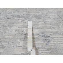 Load image into Gallery viewer, 8&#39;x10&#39;2&quot; Cream White, Modern Design, Hand Knotted, Hand Spun Undyed Natural Wool, Oriental Rug FWR550914