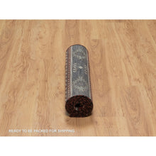 Load image into Gallery viewer, 2&#39;7&quot;x6&#39;2&quot; Currant Red, Southwest American Indian Design With Piled Construction, Hand Knotted, 100% Wool, Plush And Lush, Runner, Oriental Rug FWR550920