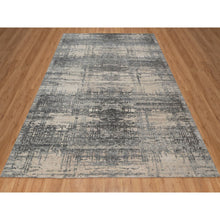 Load image into Gallery viewer, 8&#39;x10&#39;1&quot; Winter White, Hand Knotted, Abstract Modern Design, 100% Natural Undyed Wool, Oriental Rug FWR550944