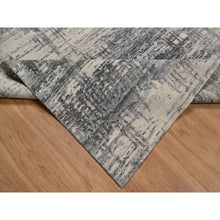 Load image into Gallery viewer, 8&#39;x10&#39;1&quot; Winter White, Hand Knotted, Abstract Modern Design, 100% Natural Undyed Wool, Oriental Rug FWR550944