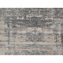 Load image into Gallery viewer, 8&#39;x10&#39;1&quot; Winter White, Hand Knotted, Abstract Modern Design, 100% Natural Undyed Wool, Oriental Rug FWR550944