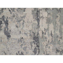 Load image into Gallery viewer, 8&#39;x10&#39; Cream White, Modern Design, 100% Natural Undyed Wool, Hand Knotted, Oriental Rug FWR550950