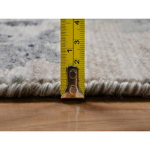 Load image into Gallery viewer, 8&#39;x10&#39; Cream White, Modern Design, 100% Natural Undyed Wool, Hand Knotted, Oriental Rug FWR550950
