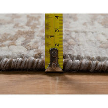 Load image into Gallery viewer, 9&#39;1&quot;x11&#39;10&quot; Semolina Brown, Modern Erased Design, Hand Knotted, Hand Spun Undyed Natural Wool, Oriental Rug FWR550974