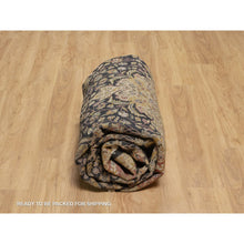 Load image into Gallery viewer, 8&#39;x10&#39;1&quot; Phantom Black, Intricate Kashan Revival, Hand Knotted, Hand Spun New Zealand Wool, 300 Kpsi, Oriental Rug FWR551004